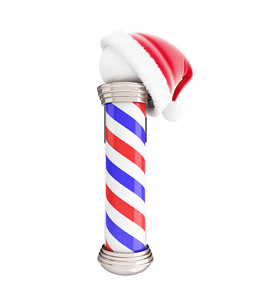 classic barber santa hat 3d Illustrations stock photo