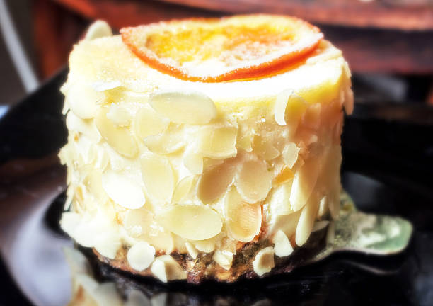 istock Cake with almond leaves 579760300