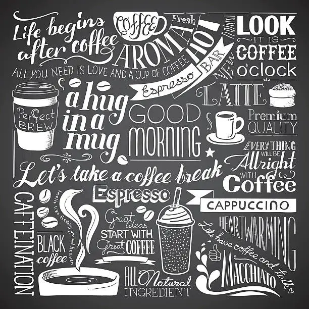 Vector illustration of coffee icon wallpaper