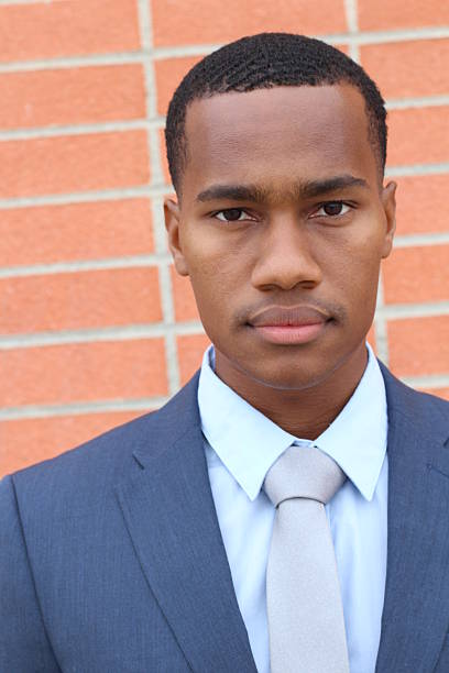 istock Young smart successful African business man 579762172