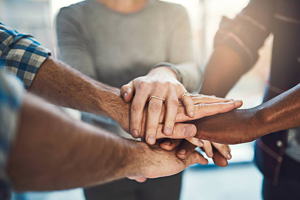 istock Uniting together to form the number one team 579768344