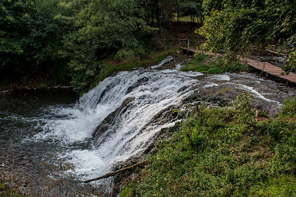 istock Waterfall. Dzhurynskyi waterfall,  Nyrkiv, Ternopil's'ka oblast, 579772118
