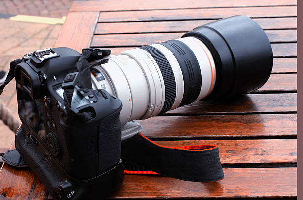 istock Professional digital photo camera with tele lenses 579773502