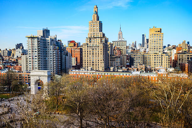 뉴욕 시티 - new york city new york state skyline winter 뉴스 사진 이미지