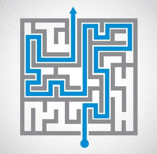 Vector illustration of Maze