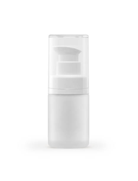 istock Small Bottle Pastel Color for spray isolated on white background 579779294