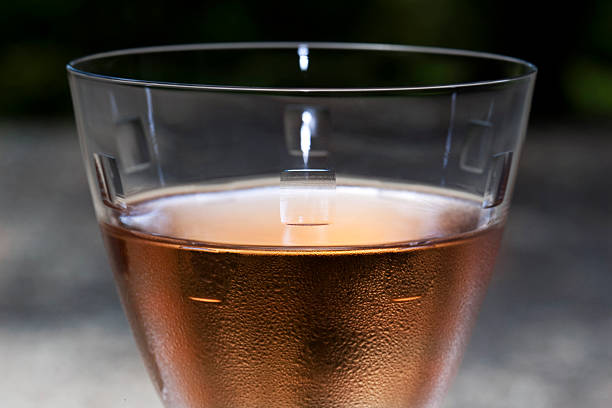 Rose wine in a glass