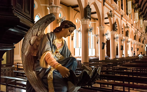Angel statue in a church.