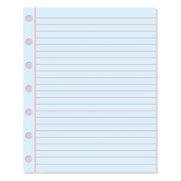 Vector illustration of Notebook paper vector background.