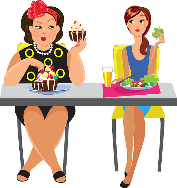 666 Woman Overeating Illustrations & Clip Art - iStock | Binge eating,  Woman getting fat, Woman eating guilt