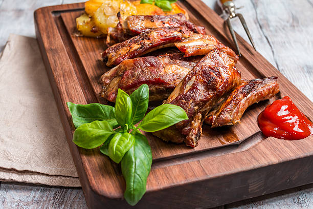 istock Delicious Grilled Pork Rib 580092870