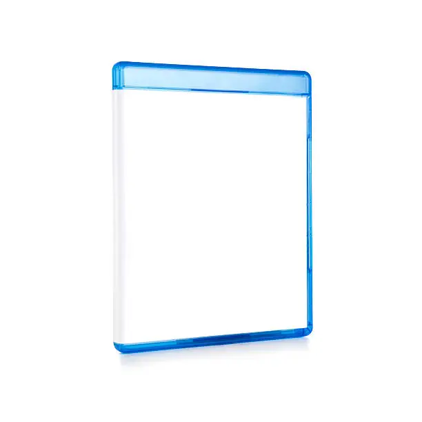 Blank Bluray Box Isolated on white with clipping path