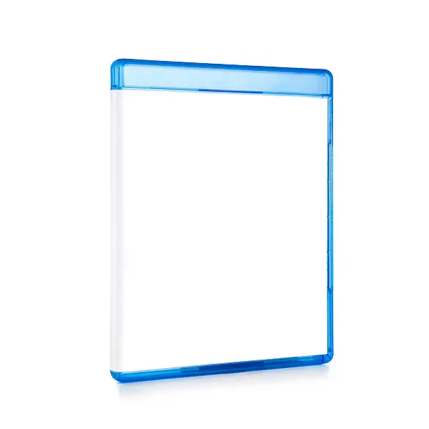 Blank Bluray Box Isolated on white with clipping path
