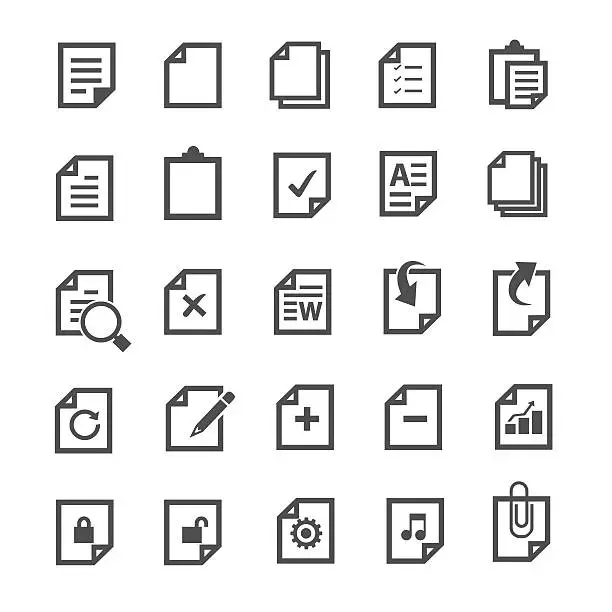 Vector illustration of Document icon