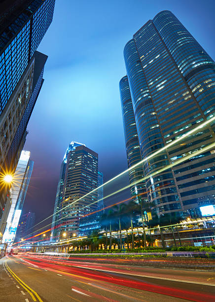 istock Traffic in Hong Kong after sunset 580102188