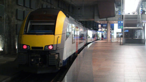 istock Parked Train At Antwerp Central Station In Belgium Europe 580103360