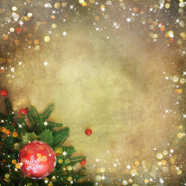 istock Christmas Fir Tree Border over Vintage background 580103926