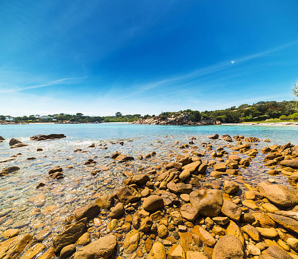 istock yellow rocks on the shore in Sardinia 580105584