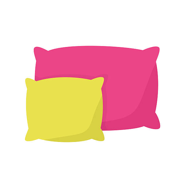 ilustraciones, imágenes clip art, dibujos animados e iconos de stock de almohada de colores, ilustración vectorial de cojín - pillow