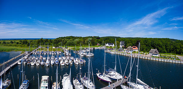 istock Hiddensee Kloster harbor boat sail island 580106856
