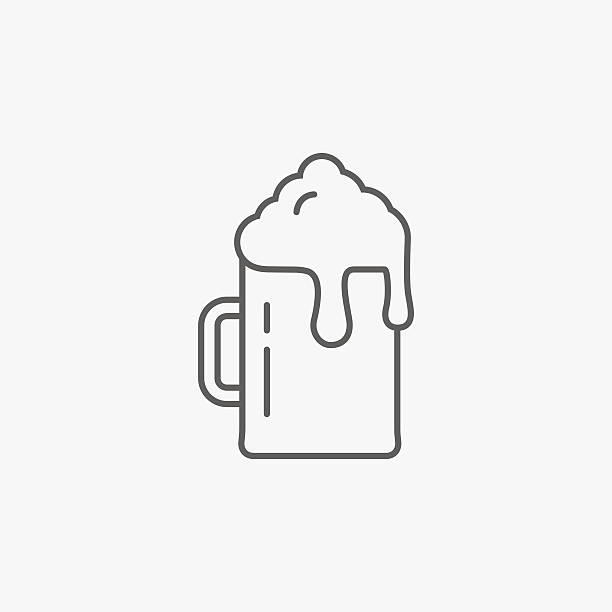 Flat beer icon This is a vector illustration of Flat beer icon kvass stock illustrations