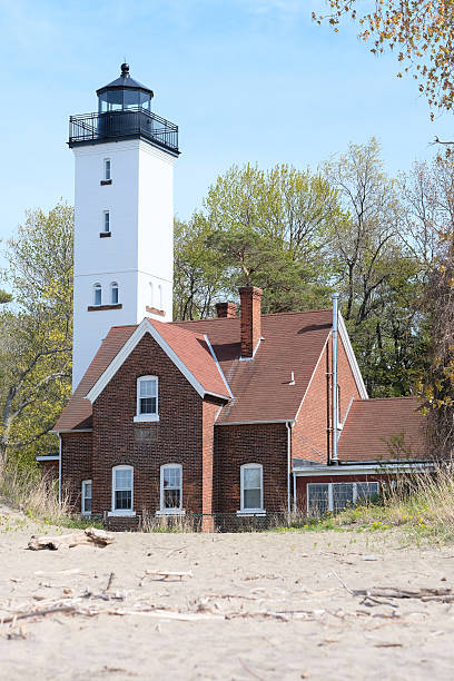 istock Presque Isle lighthouse, built in 1872 580110088
