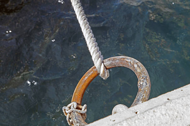 istock nautical rope at the pier 580111362