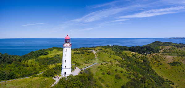 lighthouse dornbusch at hiddensee island summer landmark