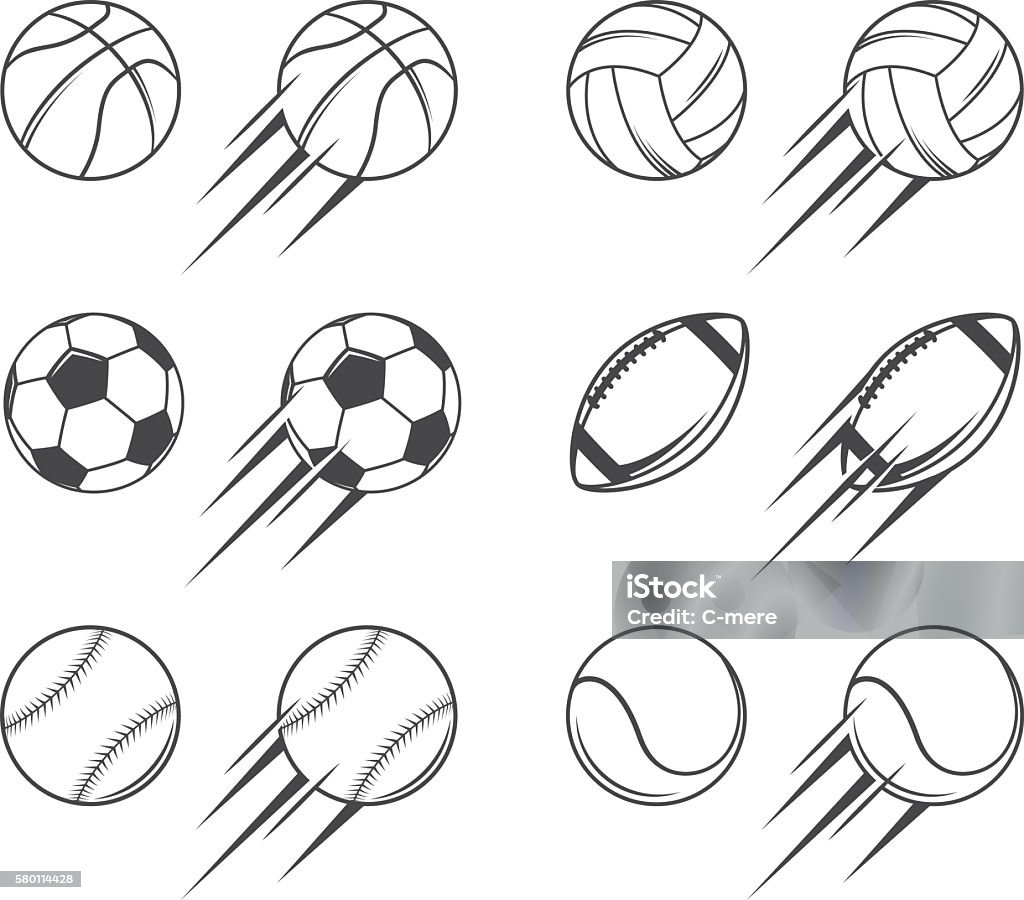 Sport Bälle  - Lizenzfrei Fußball-Spielball Vektorgrafik