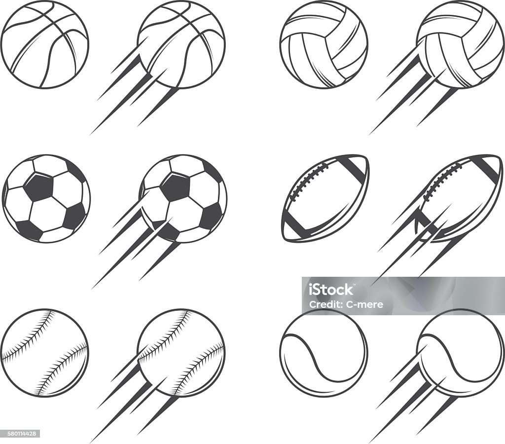Ballons de sport  - clipart vectoriel de Ballon de football libre de droits