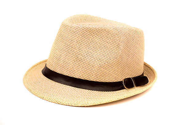 istock Pretty straw hat isolated on white background 580116494