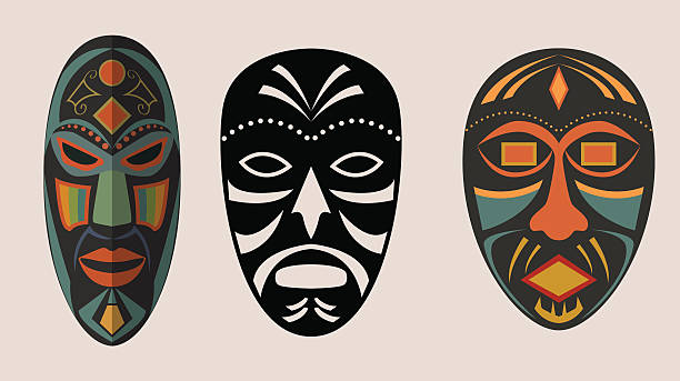 Tribal mask Tribal mask ritual mask stock illustrations