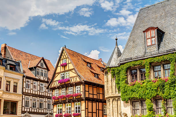 istock Half-timbered houses in Quedlinburg, Germany 580117592