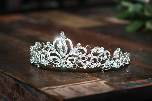 istock Tiara, diadem, wedding crown. Luxury precious accessories 580118240