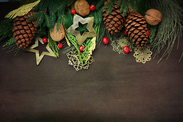istock Paper background with Christmas border 580119658