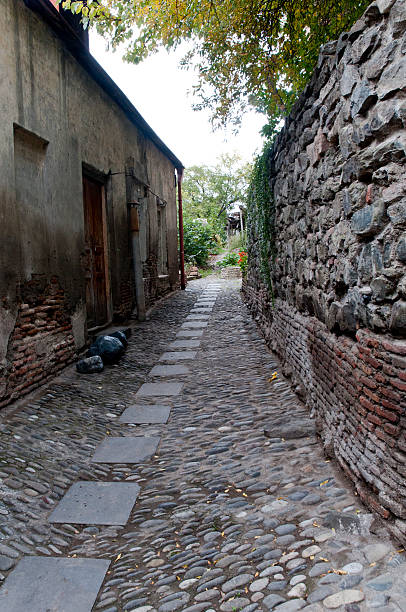 istock Old granite stone streets in vintage style 580123526