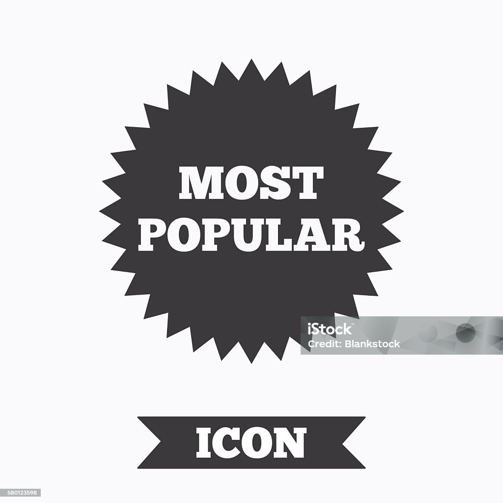 Icon Populer Ikon Tanda Paling Populer Simbol Buku Terlaris Ilustrasi Stok - Unduh ...