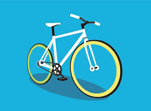 Vector illustration of fixed-gear bicycle, vector illustration