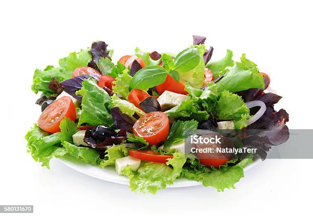 Fresh Green Salad Stock Photo - Download Image Now - Salad, Cut Out, Variation