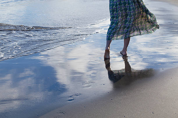 istock The lady who walks a coastline 580131728