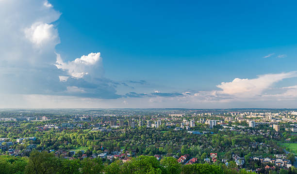 istock Picturesque clouds over Krakow in the spring 580134458