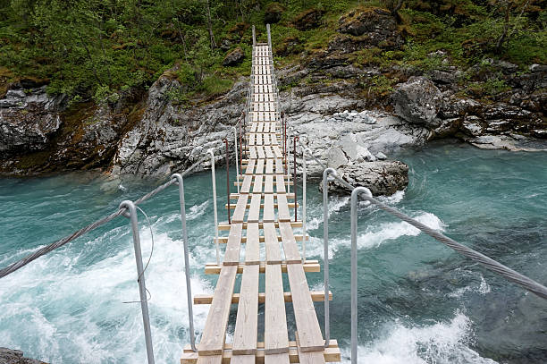 istock Wooden footbridge; Norway 580135092