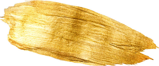 istock Gold Foil Glitter Brush Stroke Vector Design Illustration. Metal Pearl 582259498