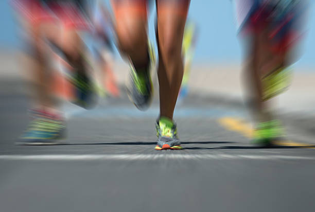 istock Marathon runners in the race,abstract 582261388