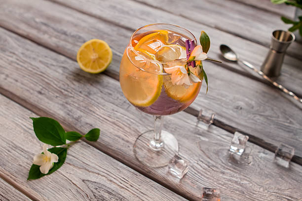 istock Beverage with lemon in glass. 582262632