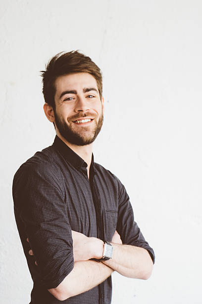 istock Portrait of a cheerful young man 582263208