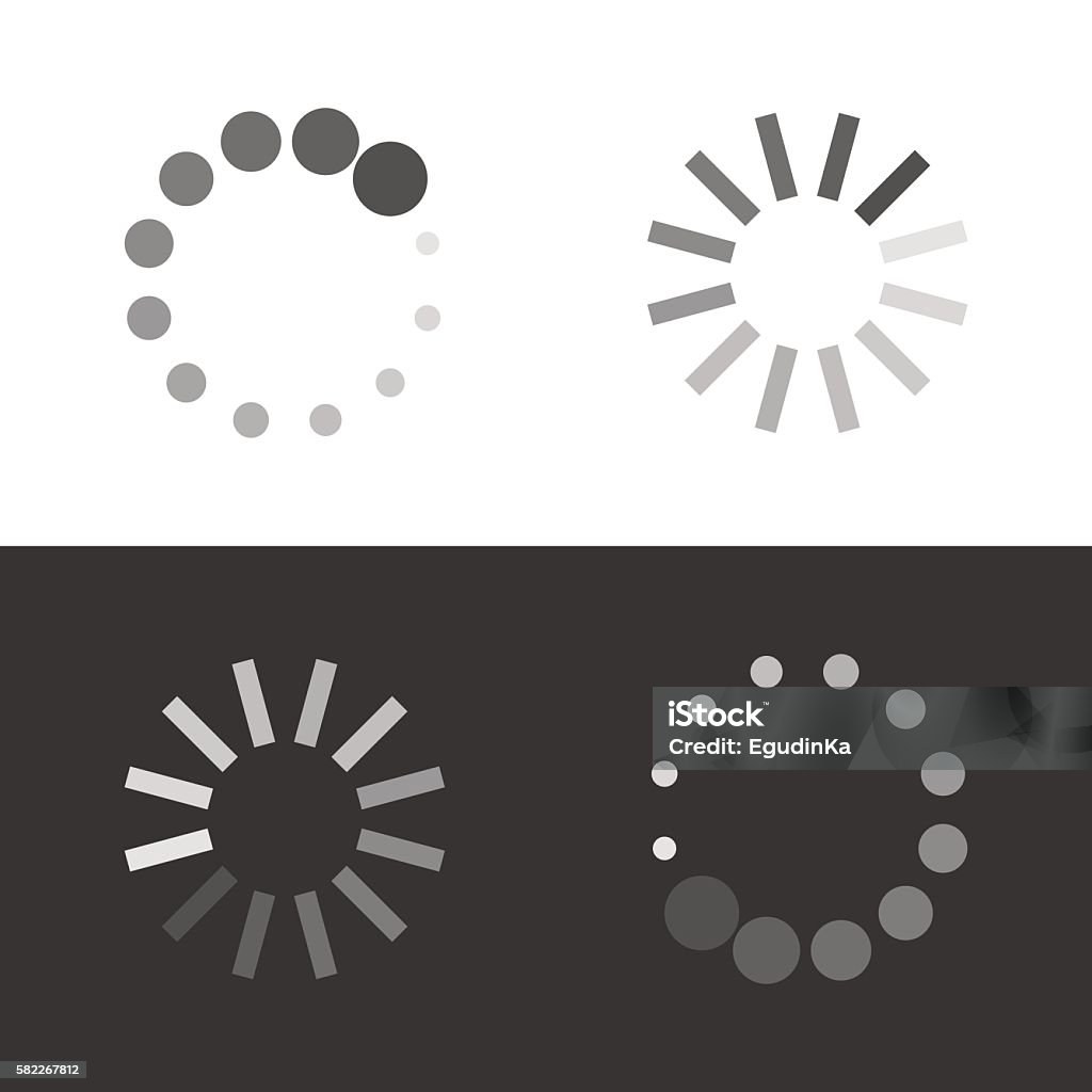 Clip Loading Sign Circular Loading Sign Stock Illustration - Download Image Now - Icon ...