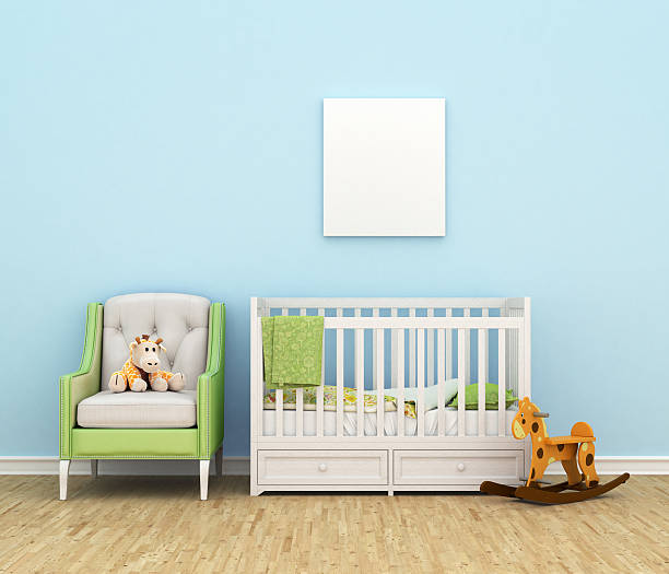 istock Children's room with a bed 582268662