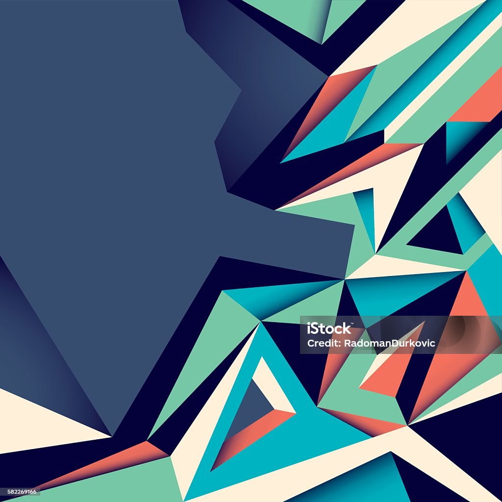Angular Abstraction In Color Stock Illustration - Download Image Now ...