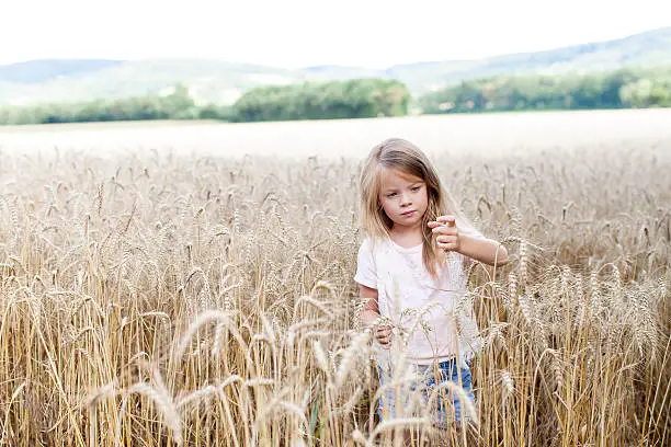 Girls in the grain field